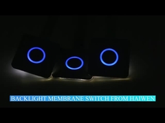 押しボタンの膜スイッチを離れて浮彫りにされてバックライトの膜スイッチを強くした